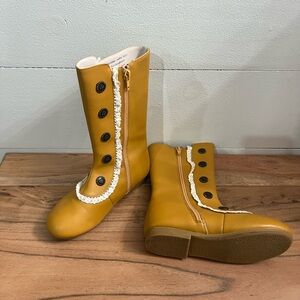 MIA Kids Yellow Boots with Black Buttons